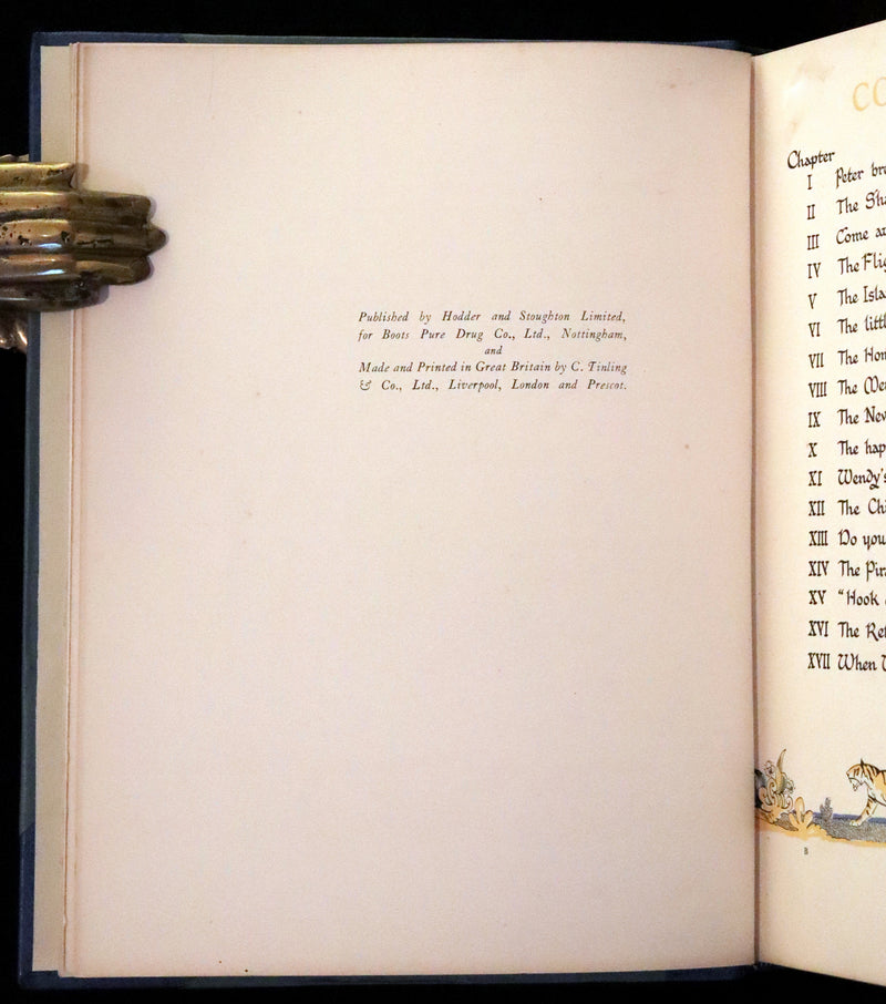 1931 Nice First Illustrated Edition by Gwynedd Hudson - Peter Pan & Wendy.
