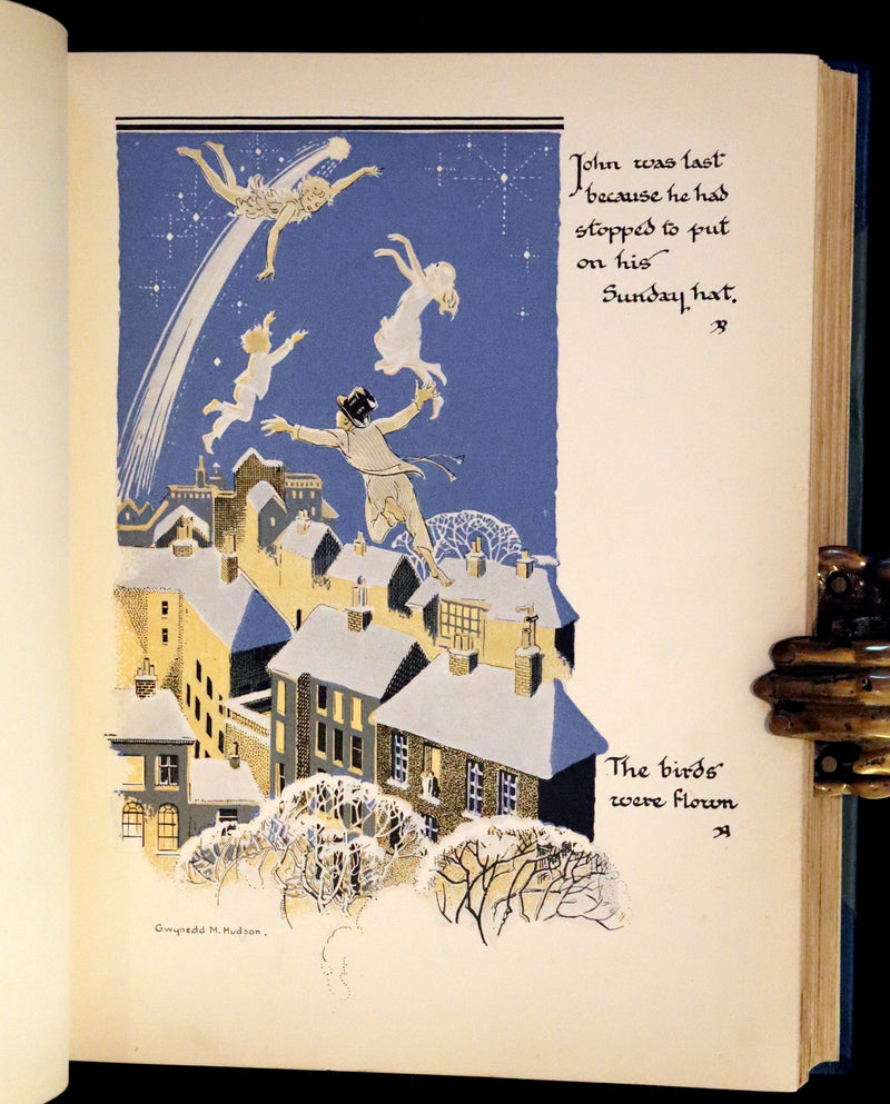 1931 Nice First Illustrated Edition by Gwynedd Hudson - Peter Pan & Wendy.
