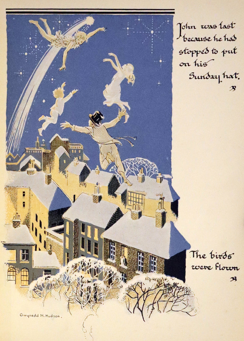 1931 Nice First Illustrated Edition by Gwynedd Hudson - Peter Pan & Wendy.