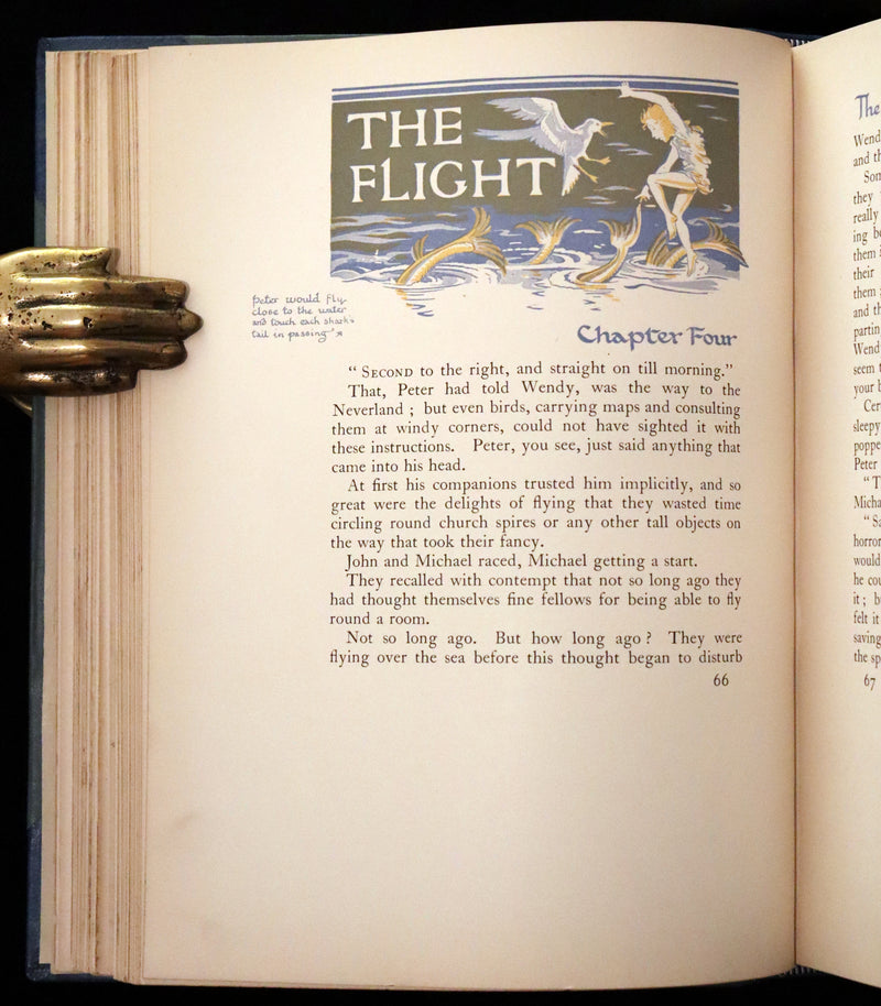 1931 Nice First Illustrated Edition by Gwynedd Hudson - Peter Pan & Wendy.