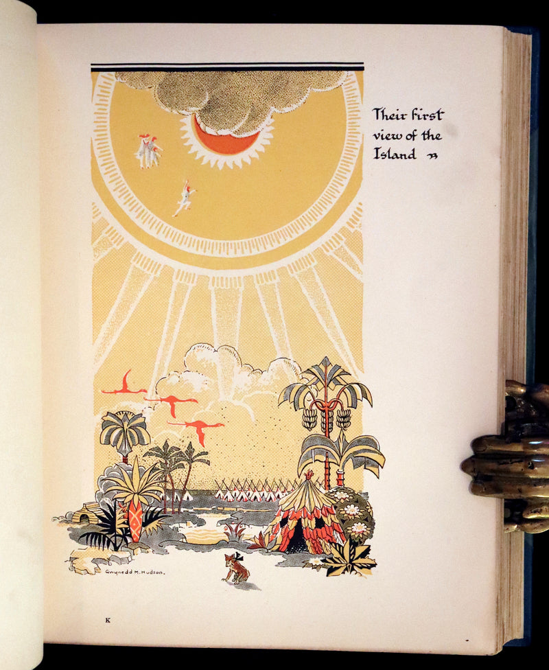 1931 Nice First Illustrated Edition by Gwynedd Hudson - Peter Pan & Wendy.