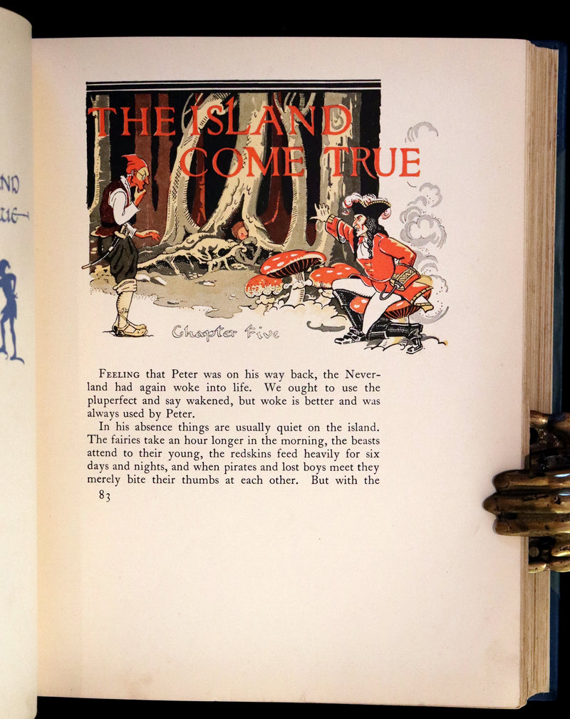 1931 Nice First Illustrated Edition by Gwynedd Hudson - Peter Pan & Wendy.