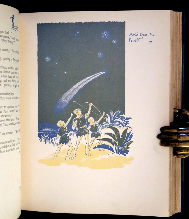 1931 Nice First Illustrated Edition by Gwynedd Hudson - Peter Pan & Wendy.
