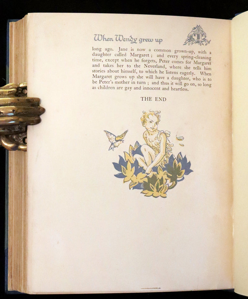 1931 Nice First Illustrated Edition by Gwynedd Hudson - Peter Pan & Wendy.