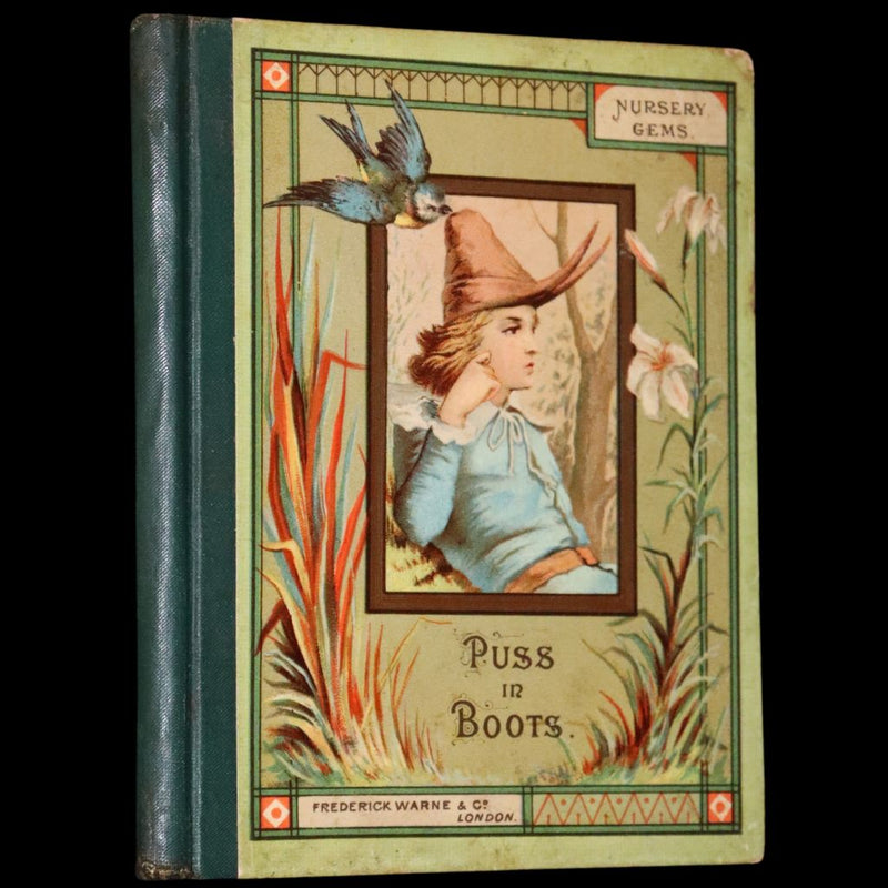1880 Rare Book Edition - Puss in Boots Illustrated in color by Edward Killingworth Johnson.