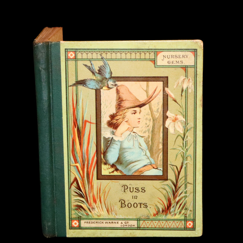 1880 Rare Book Edition - Puss in Boots Illustrated in color by Edward Killingworth Johnson.