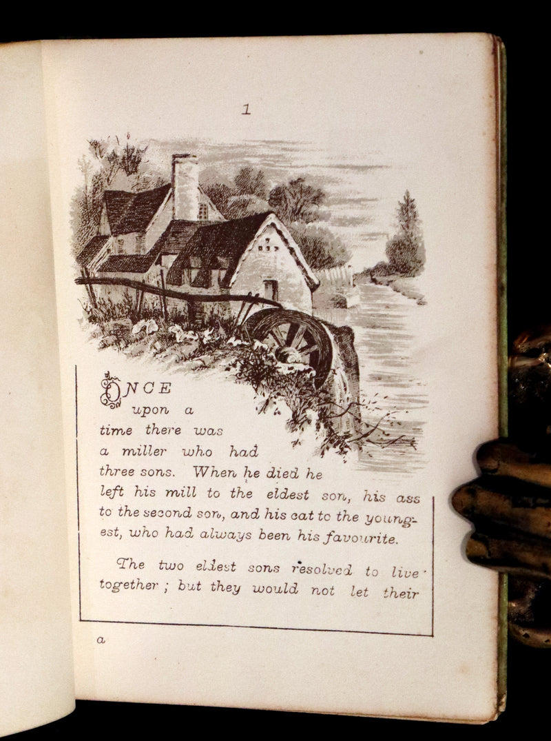 1880 Rare Book Edition - Puss in Boots Illustrated in color by Edward Killingworth Johnson.