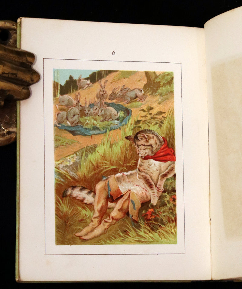 1880 Rare Book Edition - Puss in Boots Illustrated in color by Edward Killingworth Johnson.