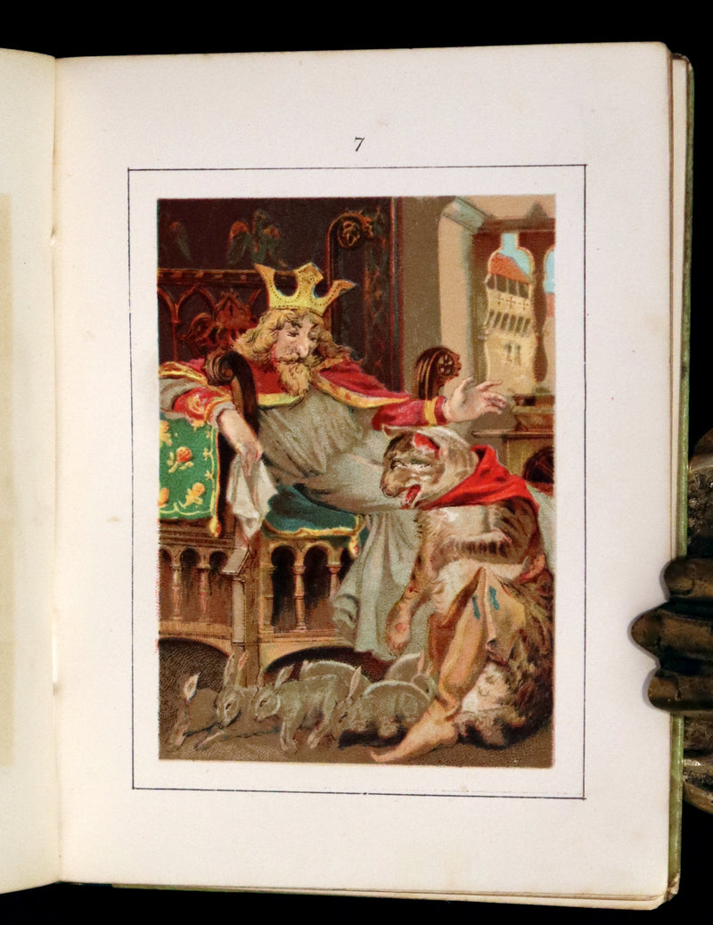 1880 Rare Book Edition - Puss in Boots Illustrated in color by Edward Killingworth Johnson.