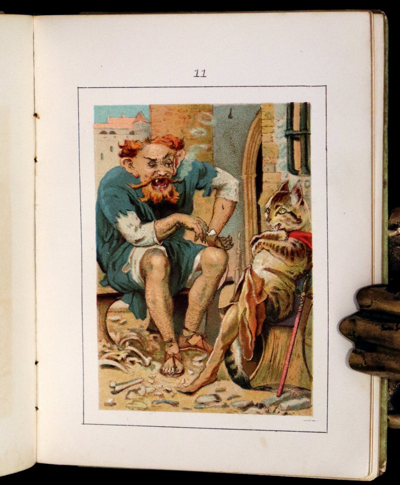 1880 Rare Book Edition - Puss in Boots Illustrated in color by Edward Killingworth Johnson.
