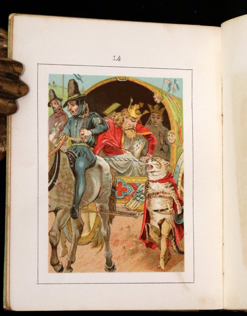 1880 Rare Book Edition - Puss in Boots Illustrated in color by Edward Killingworth Johnson.
