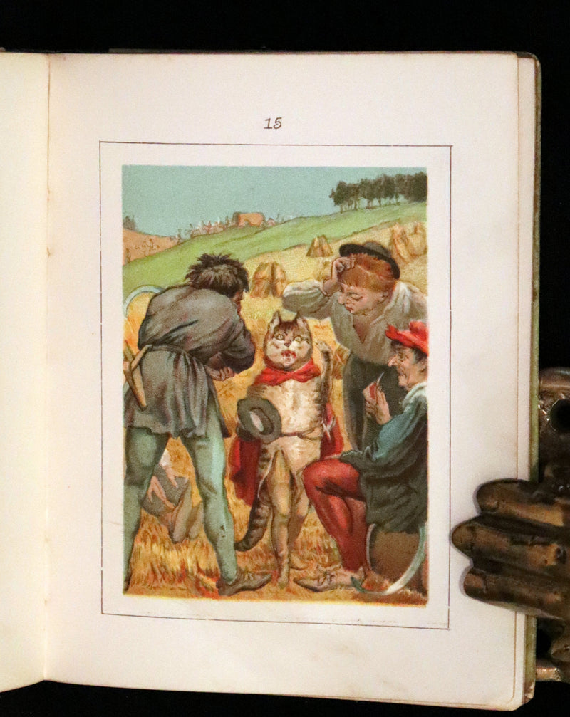 1880 Rare Book Edition - Puss in Boots Illustrated in color by Edward Killingworth Johnson.