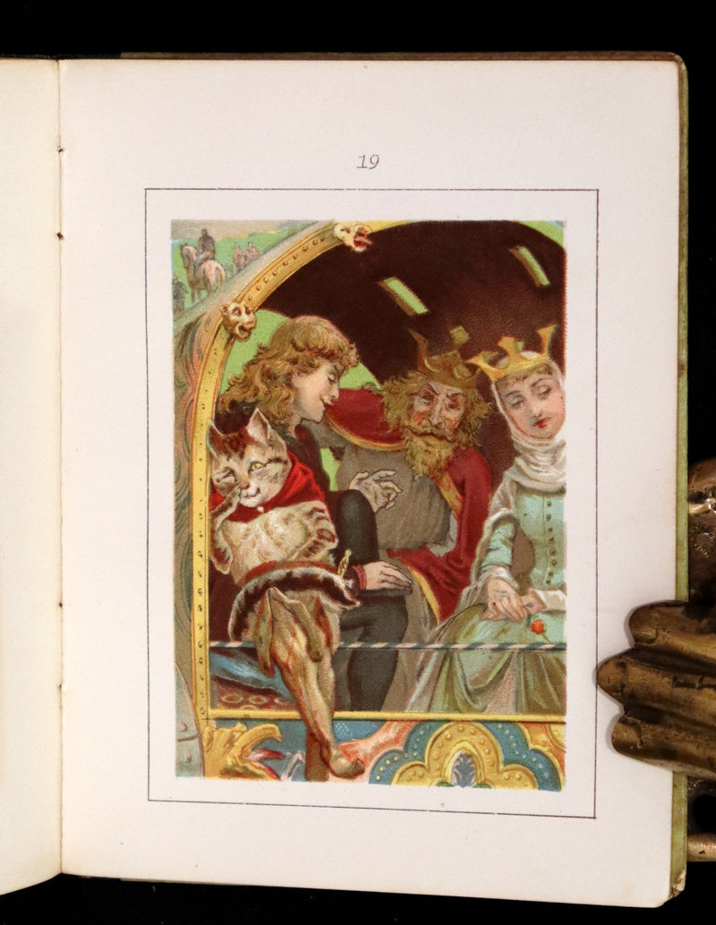 1880 Rare Book Edition - Puss in Boots Illustrated in color by Edward Killingworth Johnson.