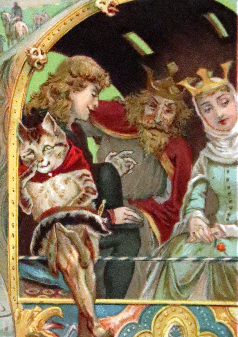 1880 Rare Book Edition - Puss in Boots Illustrated in color by Edward Killingworth Johnson.