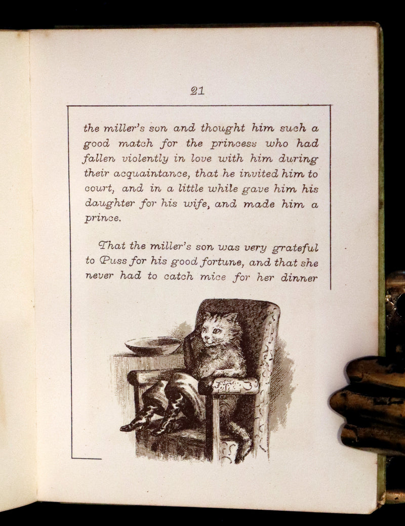 1880 Rare Book Edition - Puss in Boots Illustrated in color by Edward Killingworth Johnson.