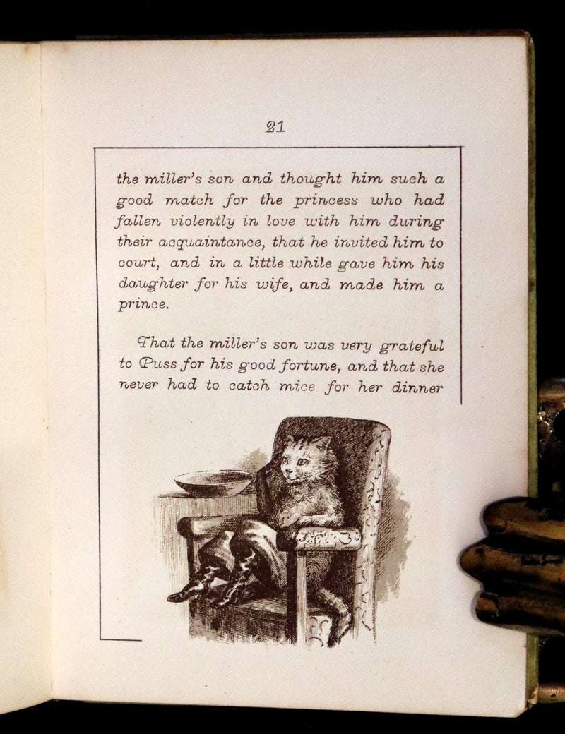 1880 Rare Book Edition - Puss in Boots Illustrated in color by Edward Killingworth Johnson.