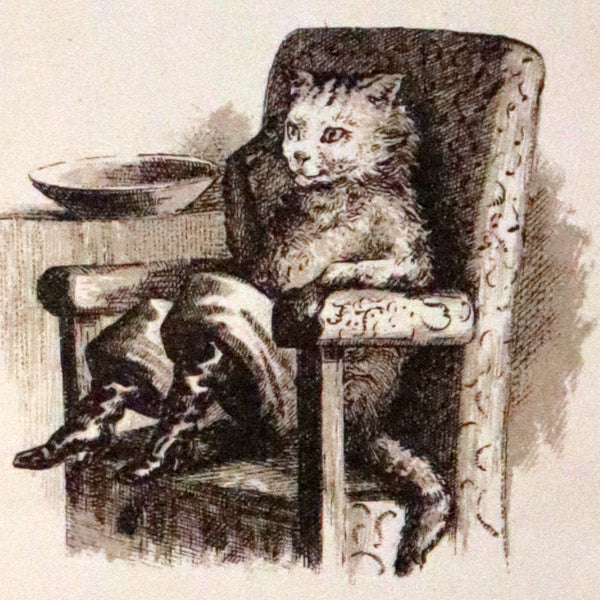 1880 Rare Book Edition - Puss in Boots Illustrated in color by Edward Killingworth Johnson.