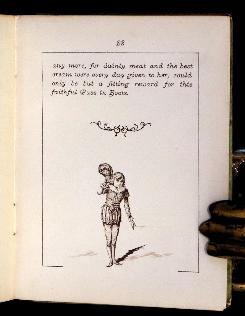 1880 Rare Book Edition - Puss in Boots Illustrated in color by Edward Killingworth Johnson.