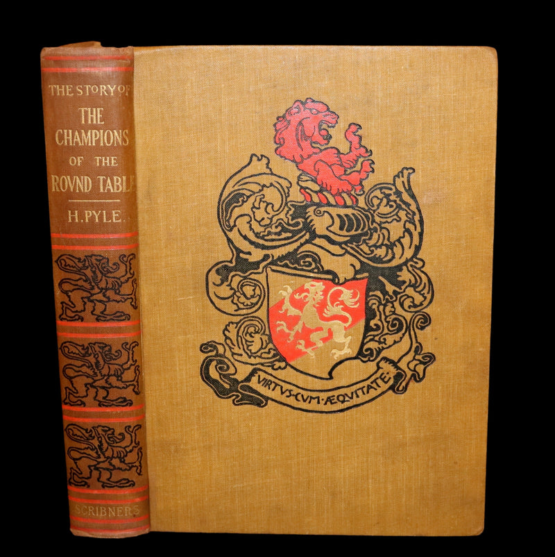 1905 Rare First Edition - King Arthur Tales, THE STORY OF THE CHAMPIONS OF THE ROUND TABLE by Howard Pyle.