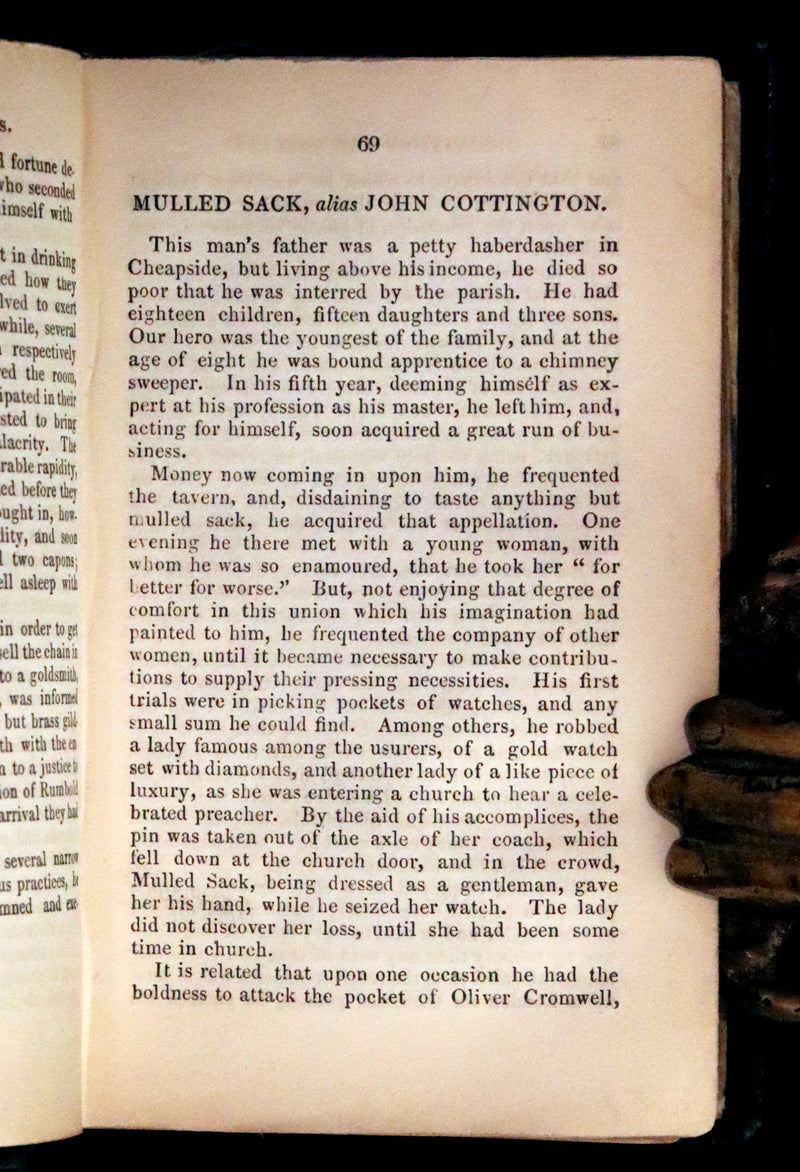 1844 Scarce Book - Lives of the Most Notorious and Daring Highwaymen, Robbers and Murderers.