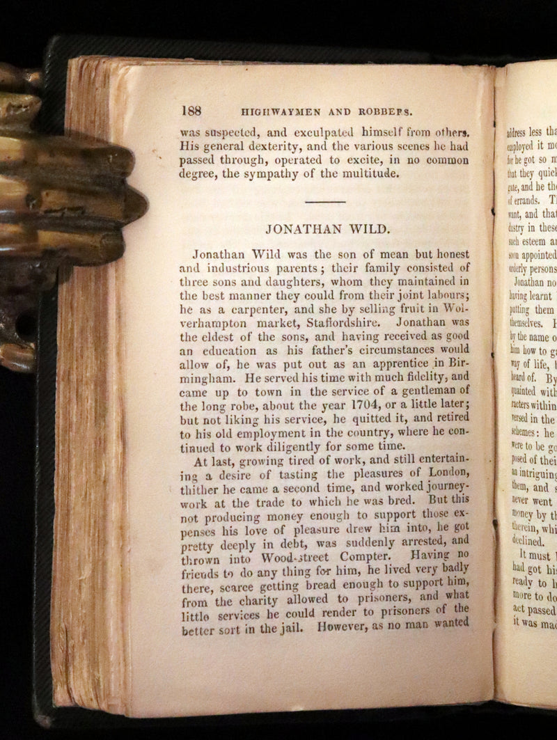 1844 Scarce Book - Lives of the Most Notorious and Daring Highwaymen, Robbers and Murderers.
