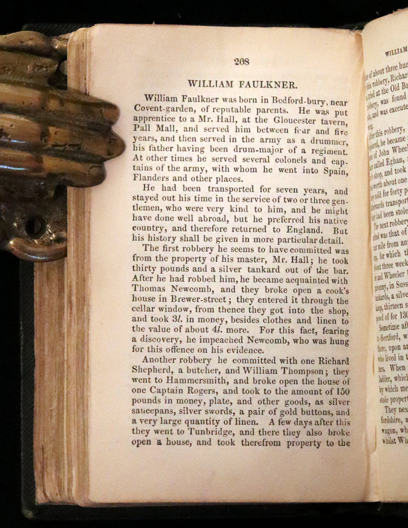 1844 Scarce Book - Lives of the Most Notorious and Daring Highwaymen, Robbers and Murderers.