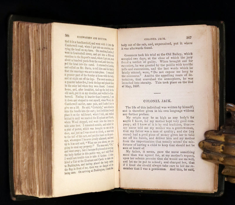 1844 Scarce Book - Lives of the Most Notorious and Daring Highwaymen, Robbers and Murderers.