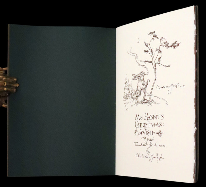 2007 Scarce Signed First Edition - Mr. Rabbit's Christmas Wish Translated for Humans by Charles van Sandwyk.