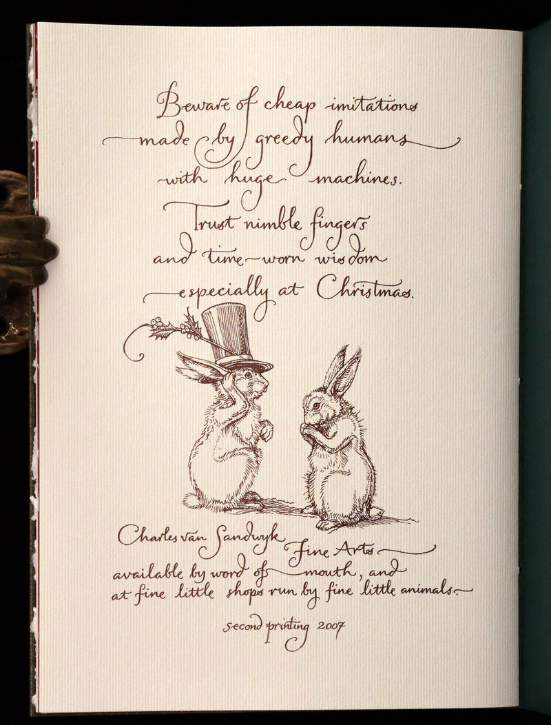 2007 Scarce Signed First Edition - Mr. Rabbit's Christmas Wish Translated for Humans by Charles van Sandwyk.