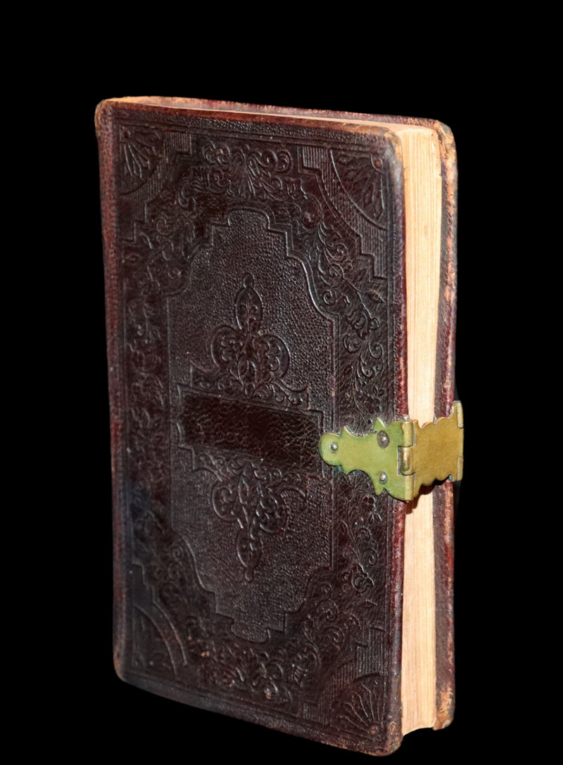 1858 Rare small Bible with Clasp - The New Testament Of Our Lord And Saviour Jesus Christ.
