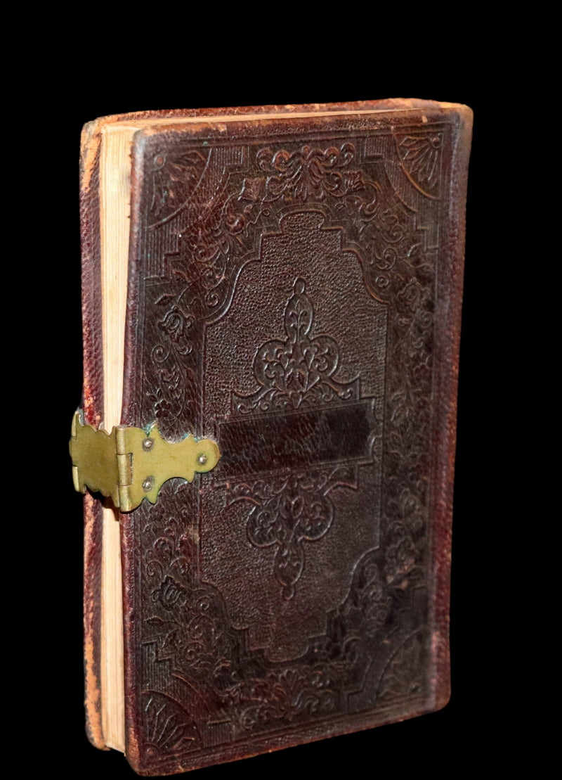 1858 Rare small Bible with Clasp - The New Testament Of Our Lord And Saviour Jesus Christ.