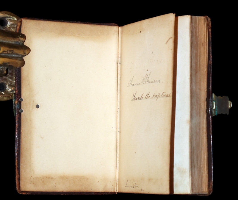 1858 Rare small Bible with Clasp - The New Testament Of Our Lord And Saviour Jesus Christ.
