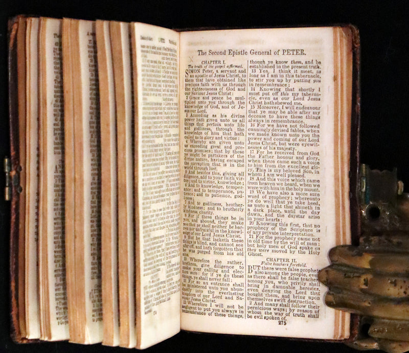 1858 Rare small Bible with Clasp - The New Testament Of Our Lord And Saviour Jesus Christ.