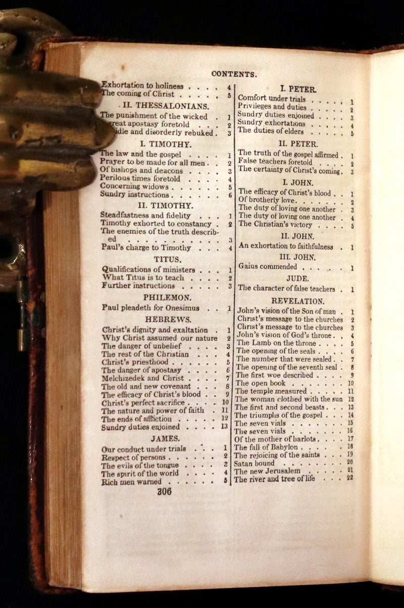 1858 Rare small Bible with Clasp - The New Testament Of Our Lord And Saviour Jesus Christ.