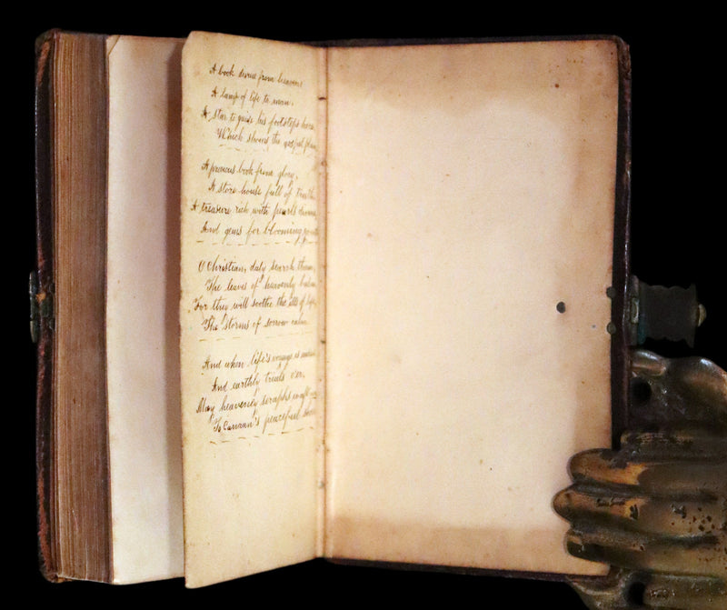 1858 Rare small Bible with Clasp - The New Testament Of Our Lord And Saviour Jesus Christ.