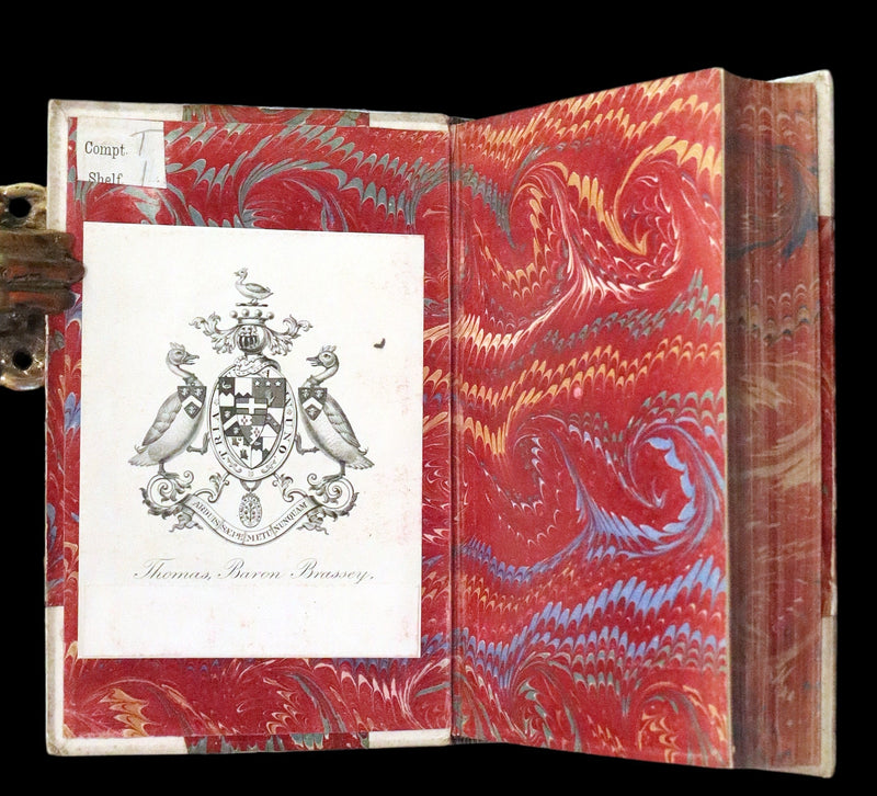 1865 Rare Italian Vellum Book - La Divina Commedia di DANTE ALIGHIERI - Divine Comedy.