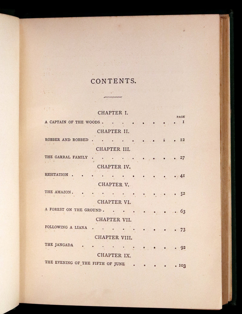 1885 Rare Complete set - Jules Verne The Giant Raft I & II. Eight Hundred Leagues on the Amazon & The Cryptogram.