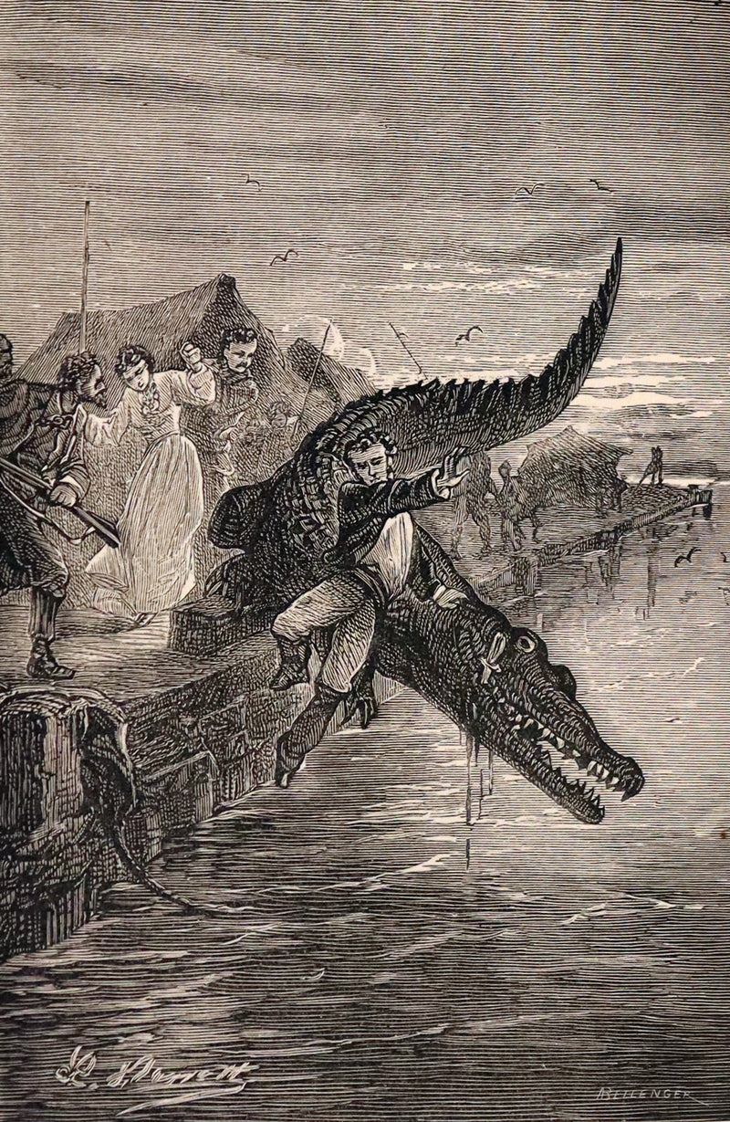 1885 Rare Complete set - Jules Verne The Giant Raft I & II. Eight Hundred Leagues on the Amazon & The Cryptogram.