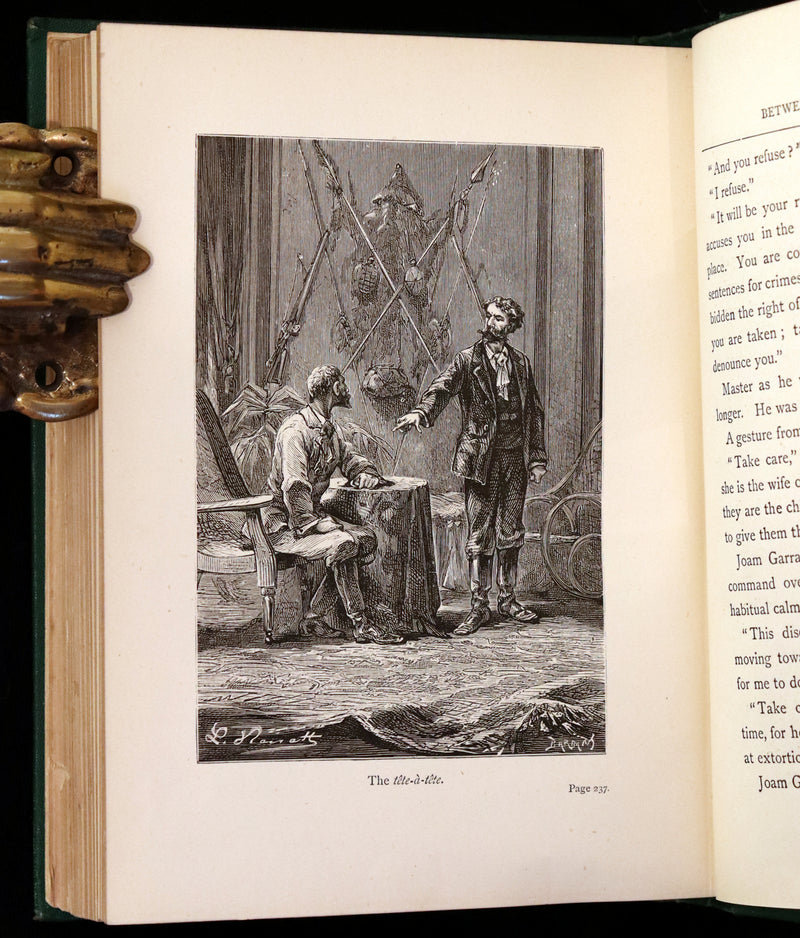 1885 Rare Complete set - Jules Verne The Giant Raft I & II. Eight Hundred Leagues on the Amazon & The Cryptogram.