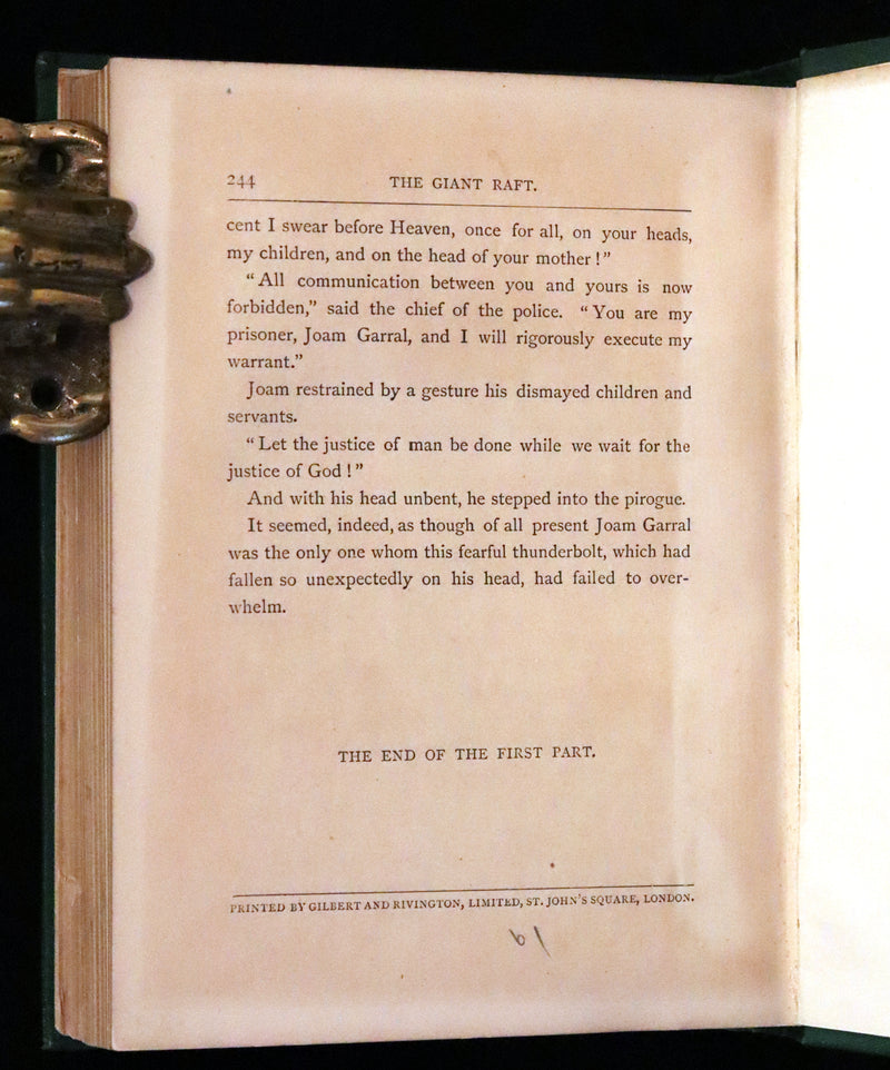 1885 Rare Complete set - Jules Verne The Giant Raft I & II. Eight Hundred Leagues on the Amazon & The Cryptogram.