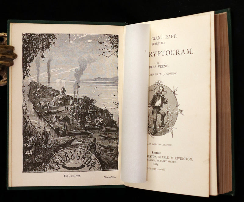 1885 Rare Complete set - Jules Verne The Giant Raft I & II. Eight Hundred Leagues on the Amazon & The Cryptogram.