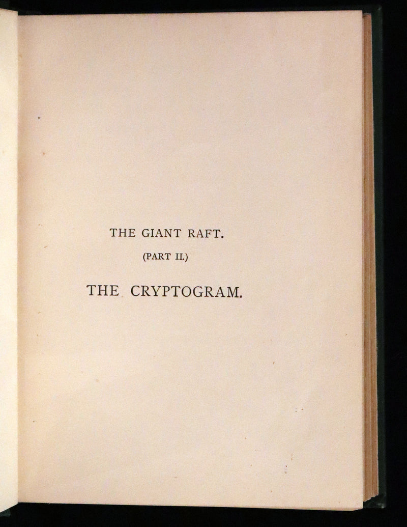 1885 Rare Complete set - Jules Verne The Giant Raft I & II. Eight Hundred Leagues on the Amazon & The Cryptogram.