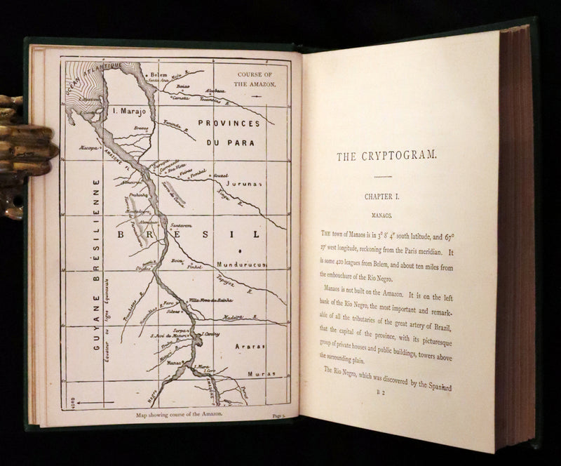 1885 Rare Complete set - Jules Verne The Giant Raft I & II. Eight Hundred Leagues on the Amazon & The Cryptogram.