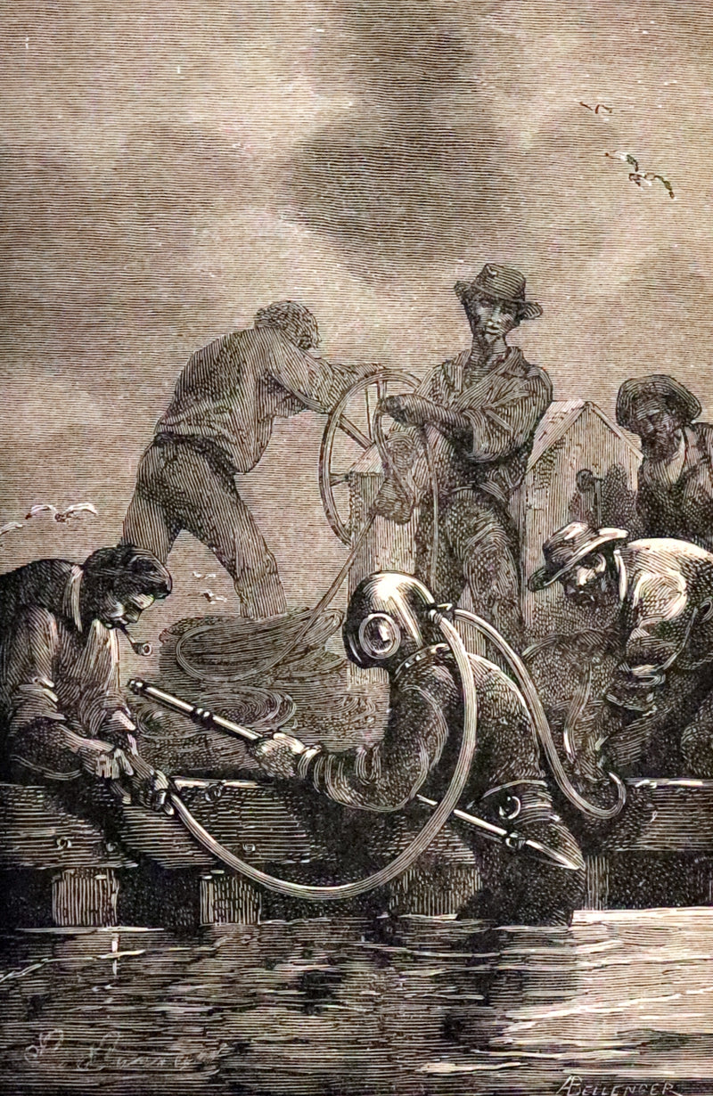 1885 Rare Complete set - Jules Verne The Giant Raft I & II. Eight Hundred Leagues on the Amazon & The Cryptogram.