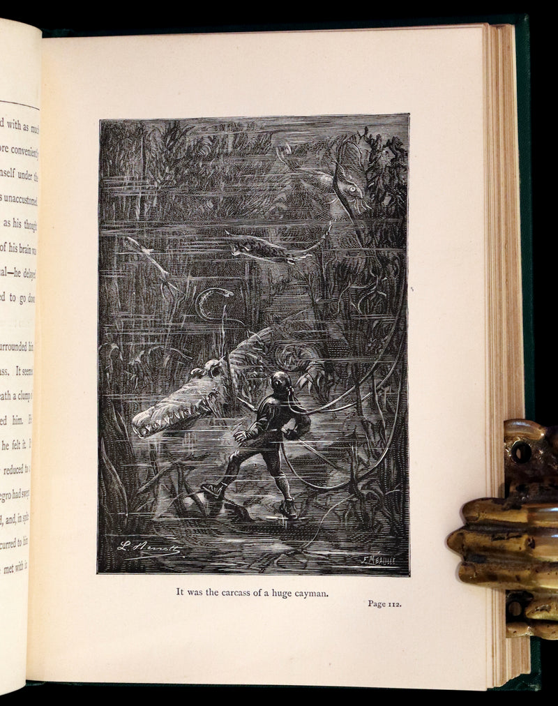 1885 Rare Complete set - Jules Verne The Giant Raft I & II. Eight Hundred Leagues on the Amazon & The Cryptogram.