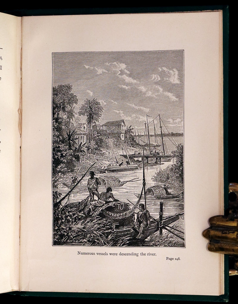 1885 Rare Complete set - Jules Verne The Giant Raft I & II. Eight Hundred Leagues on the Amazon & The Cryptogram.
