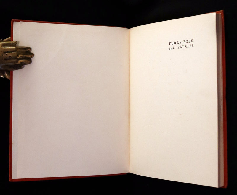 1931  Rare 1stED inscribed by the Author - Furry Folk & Fairies by Margery Hart, Illustrated by Elizabeth Bevan & Norman Hart.