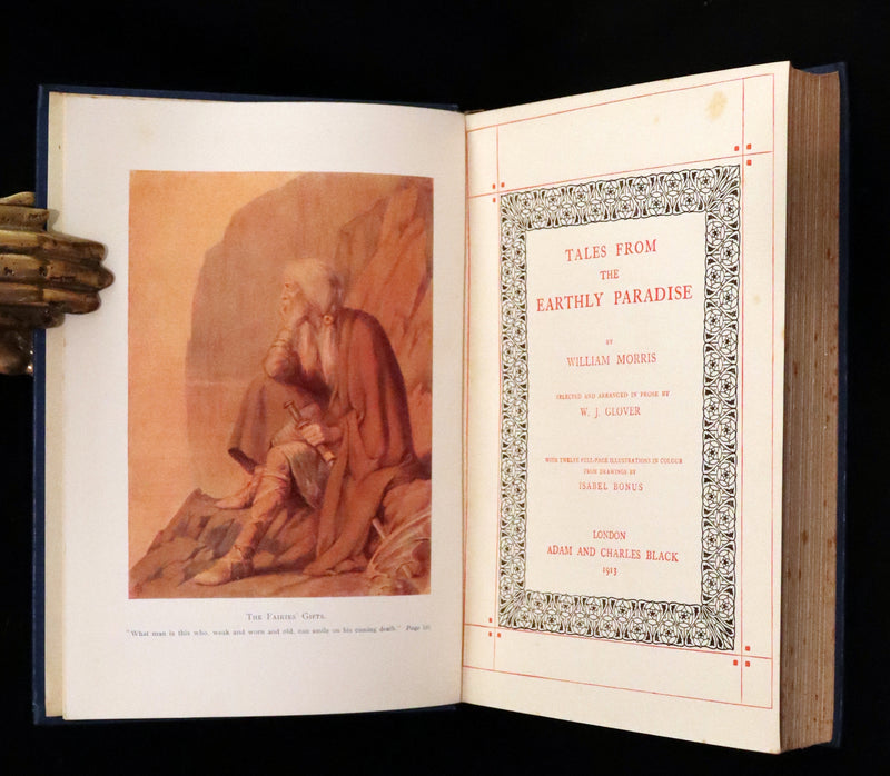 1913 Rare 1st illustrated edition by Isabel Bonus - Tales From The Earthly Paradise by Pre-Raphaelite William Morris.