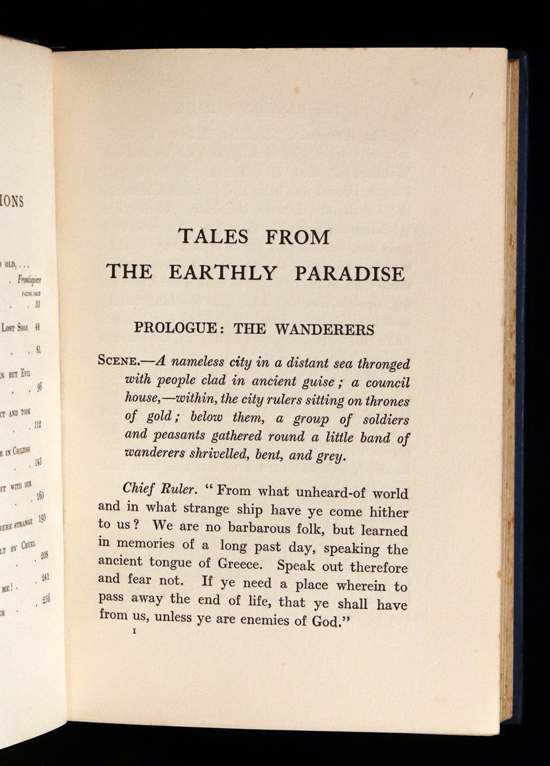 1913 Rare 1st illustrated edition by Isabel Bonus - Tales From The Earthly Paradise by Pre-Raphaelite William Morris.