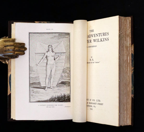 1925 Rare Edition Bound by Bayntun - THE LIFE & ADVENTURES OF PETER WILKINS, Utopian & Early Science Fiction Masterpiece.